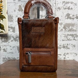 Brown Vegan Leather Mini Bag